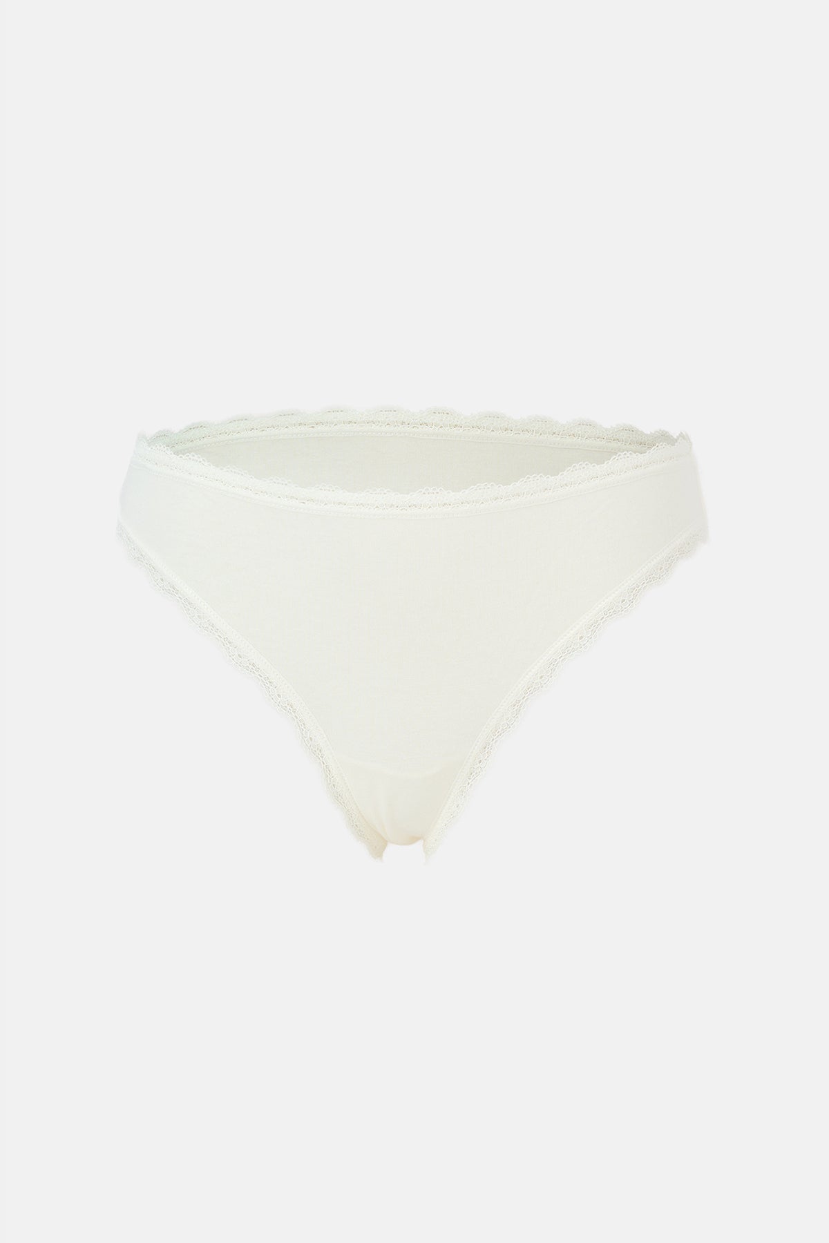 Ekru-gri Melanj-gül Kurusu Kadın 3'lü Desenli Brazilian Külot