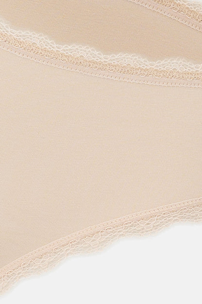 Ekru-pudra-vizon Kadın 3'lü Desenli Brazilian Külot