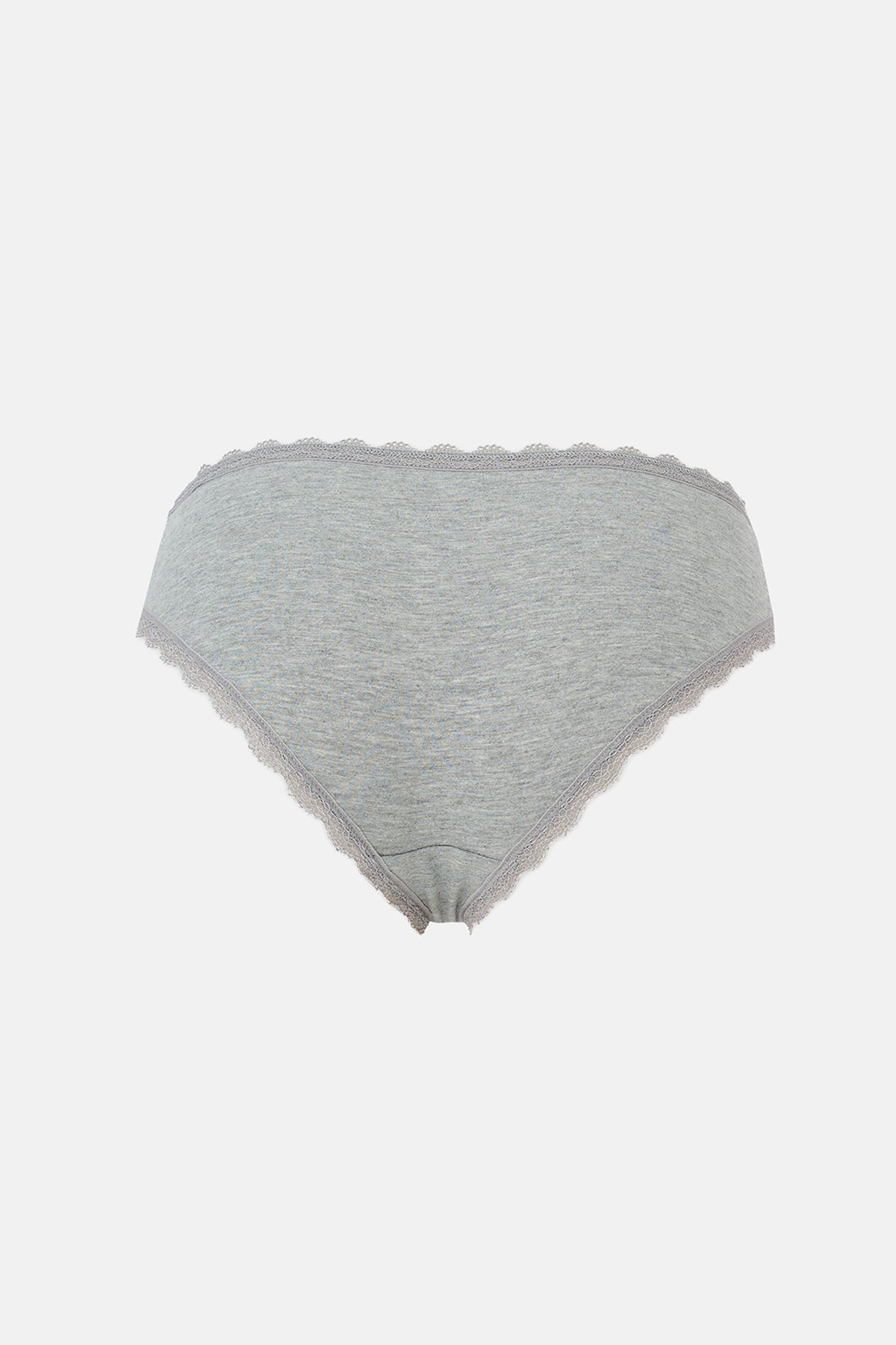 Açık Mavi-gri Melanj-mint Kadın 3'lü Desenli Brazilian Külot