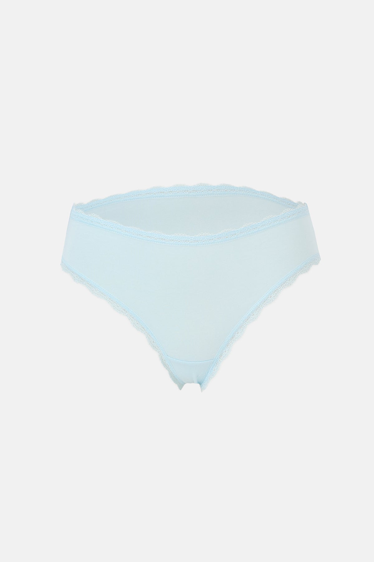 Açık Mavi-gri Melanj-mint Kadın 3'lü Desenli Brazilian Külot