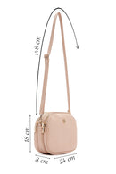 Kadın Bej Uzun Askılı Mini Çapraz Çanta