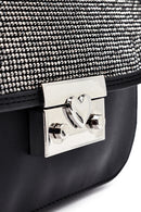 Kadın Siyah Uzun Askılı Taşlı Mini Kol Çantası