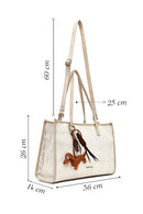 Kadın Bej Uzun Askılı Omuz Çantası