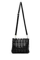 Kadın Siyah Uzun Askılı Örgü Kol Çantası