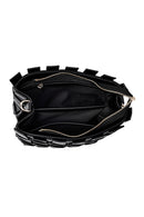 Kadın Siyah Uzun Askılı Örgü Kol Çantası