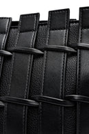 Kadın Siyah Uzun Askılı Örgü Kol Çantası