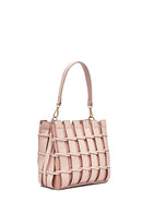 Kadın Pembe Uzun Askılı Örgü Kol Çantası