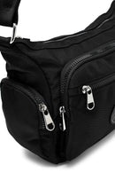 Kadın Siyah Kumaş Çapraz Çanta