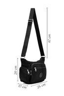 Kadın Siyah Kumaş Çapraz Çanta