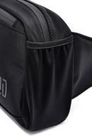 Erkek Siyah Kumaş Mini Bel Çantası