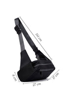 Erkek Siyah Kumaş Mini Bel Çantası