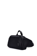 Erkek Siyah Kumaş Mini Bel Çantası