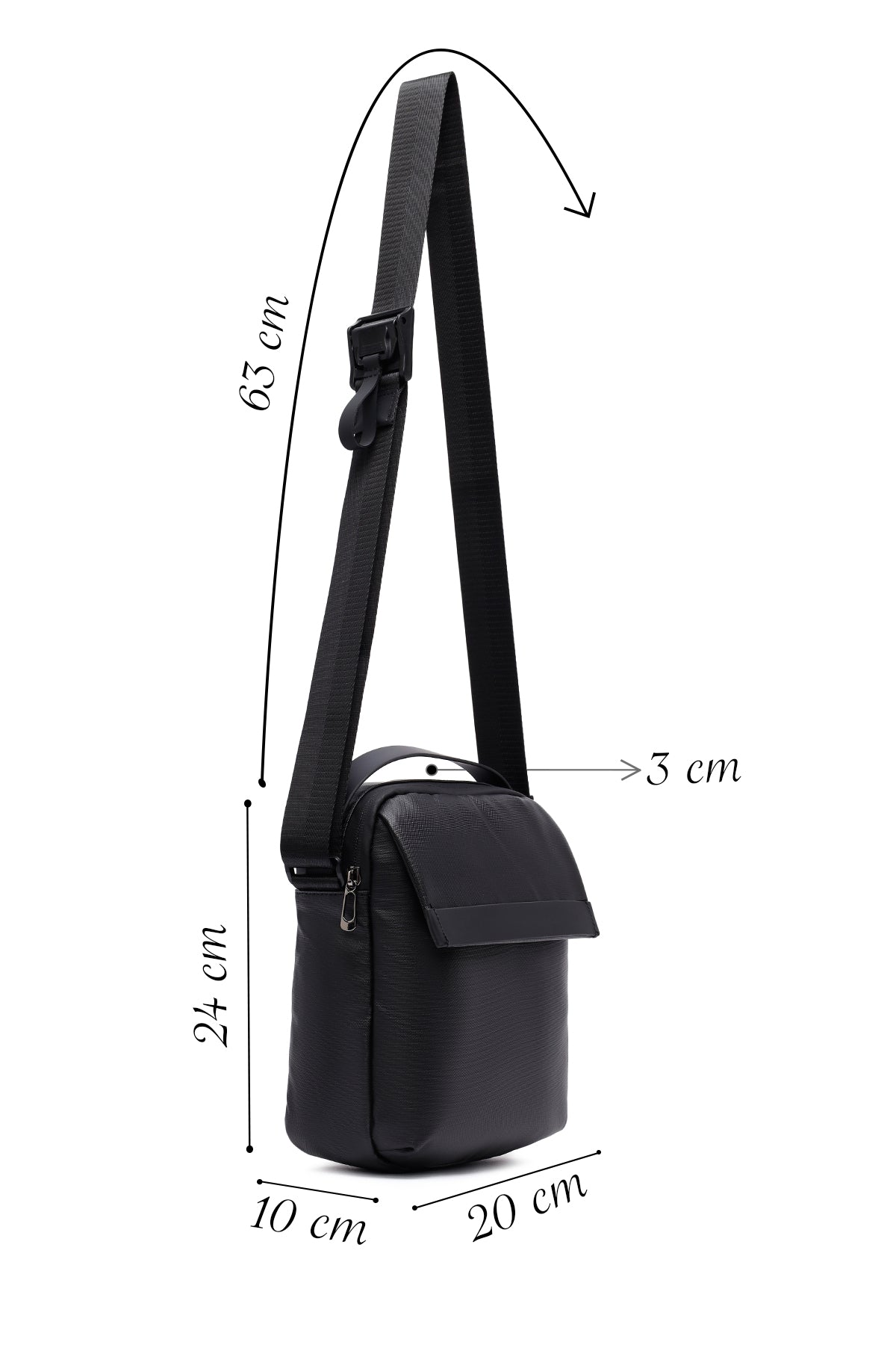 D-pack Erkek Siyah Çapraz Çanta