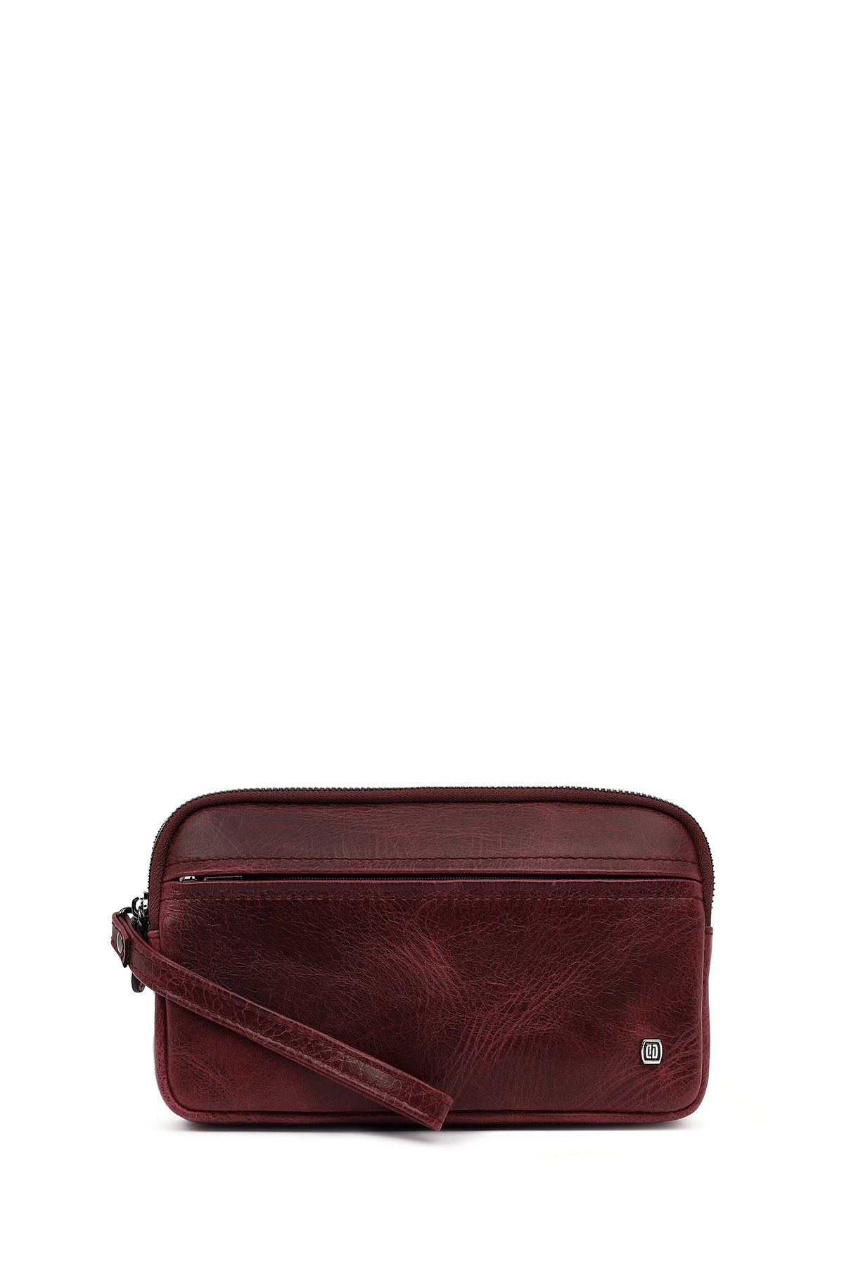 Erkek Bordo Deri Mini El Çantası