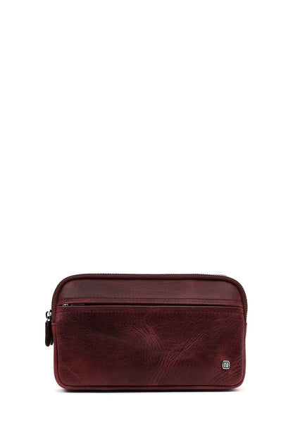 Erkek Bordo Deri Mini El Çantası