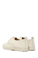 Kadın Bej Bağcıklı Deri Comfort Ayakkabı