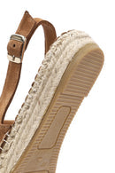 Kadın Taba Arkadan Bağlamalı Süet Deri Espadril