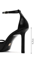 Kadın Siyah Bilekten Tokalı Ince Topuklu Deri Ayakkabı