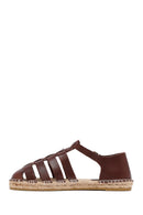 Kadın Kahverengi Deri Espadril