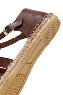 Kadın Kahverengi Deri Espadril