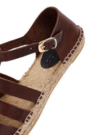 Kadın Kahverengi Deri Espadril