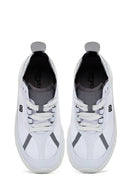 Kadın Beyaz Bağcıklı Kalın Tabanlı Sneaker
