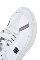Kadın Beyaz Bağcıklı Kalın Tabanlı Sneaker