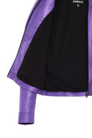 Linda Kadın Mor Kısa Deri Ceket