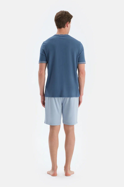 Açık Mavi Penye Modal Ikili Şort