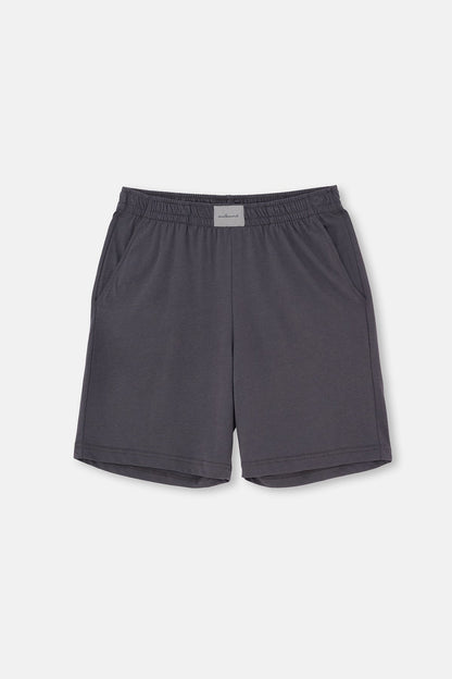 Dokuma Etiket Detayli Ikili Pamuk Modal Şort