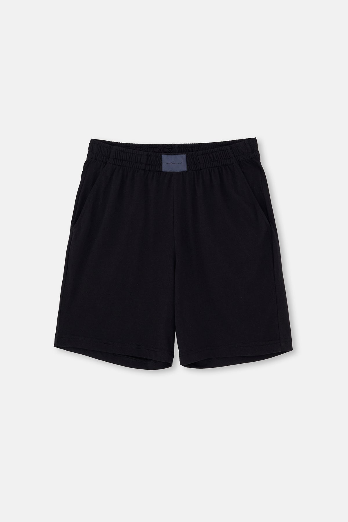 Dokuma Etiket Detayli Ikili Pamuk Modal Şort