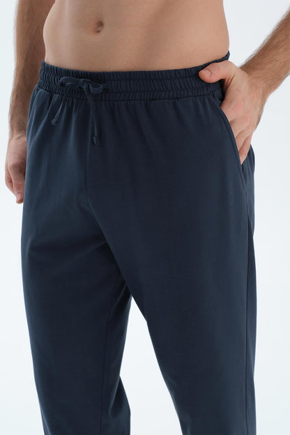 Antrasıt Kısa Kollu Dokuma Etiket Detaylı Tişört Pantolon Pijama Takım