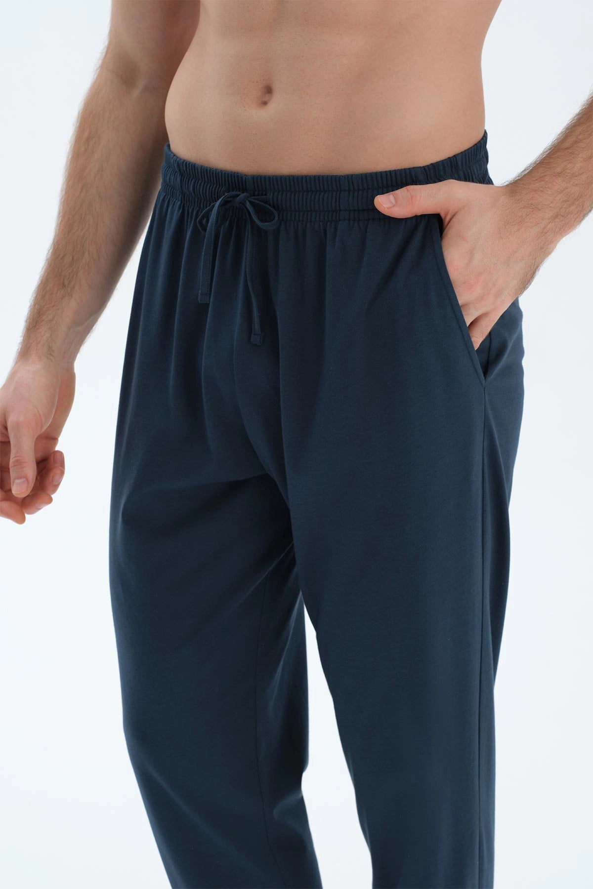 Gri Bisiklet Yaka Kısa Kollu Tişört Jogger Paça Pantolon Basıc Pijama