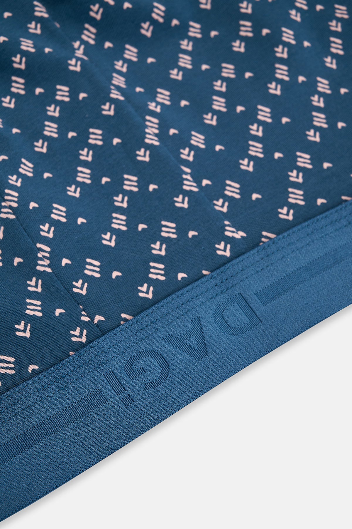 Koyu Mavi 5210 2'li Desenli Pamuk Boxer