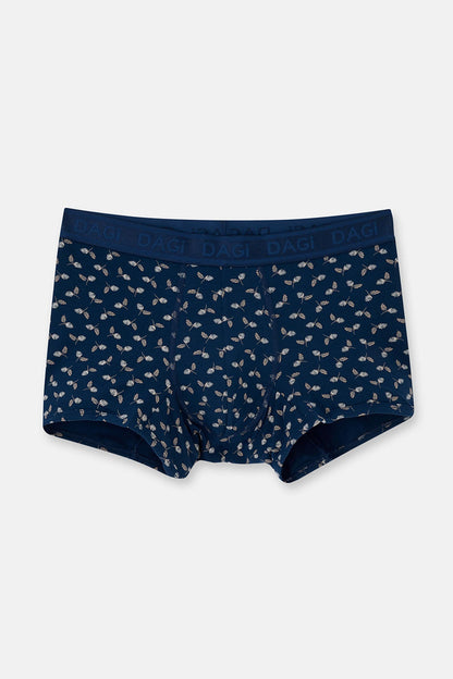 Koyu Mavi 4210 2'li Desenli Micro Modal Boxer