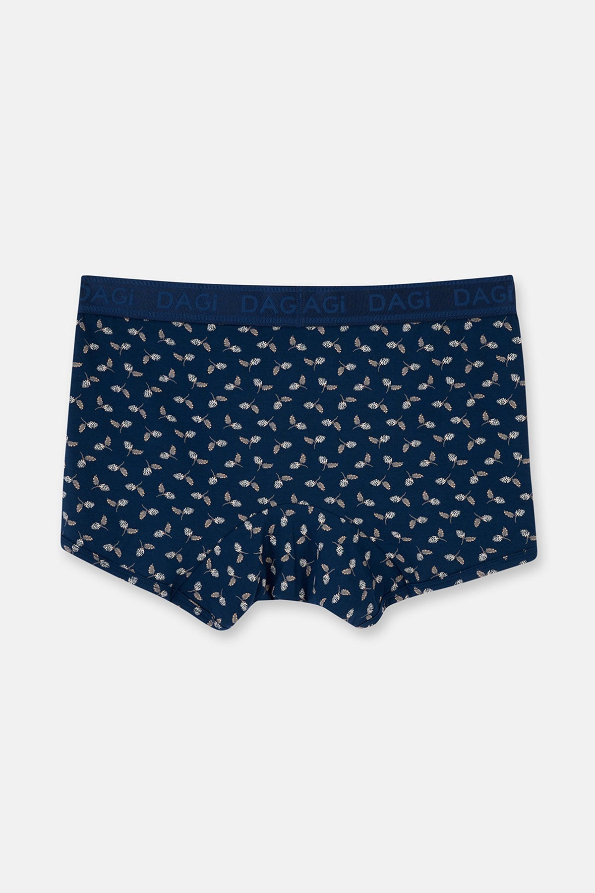 Koyu Mavi 4210 2'li Desenli Micro Modal Boxer