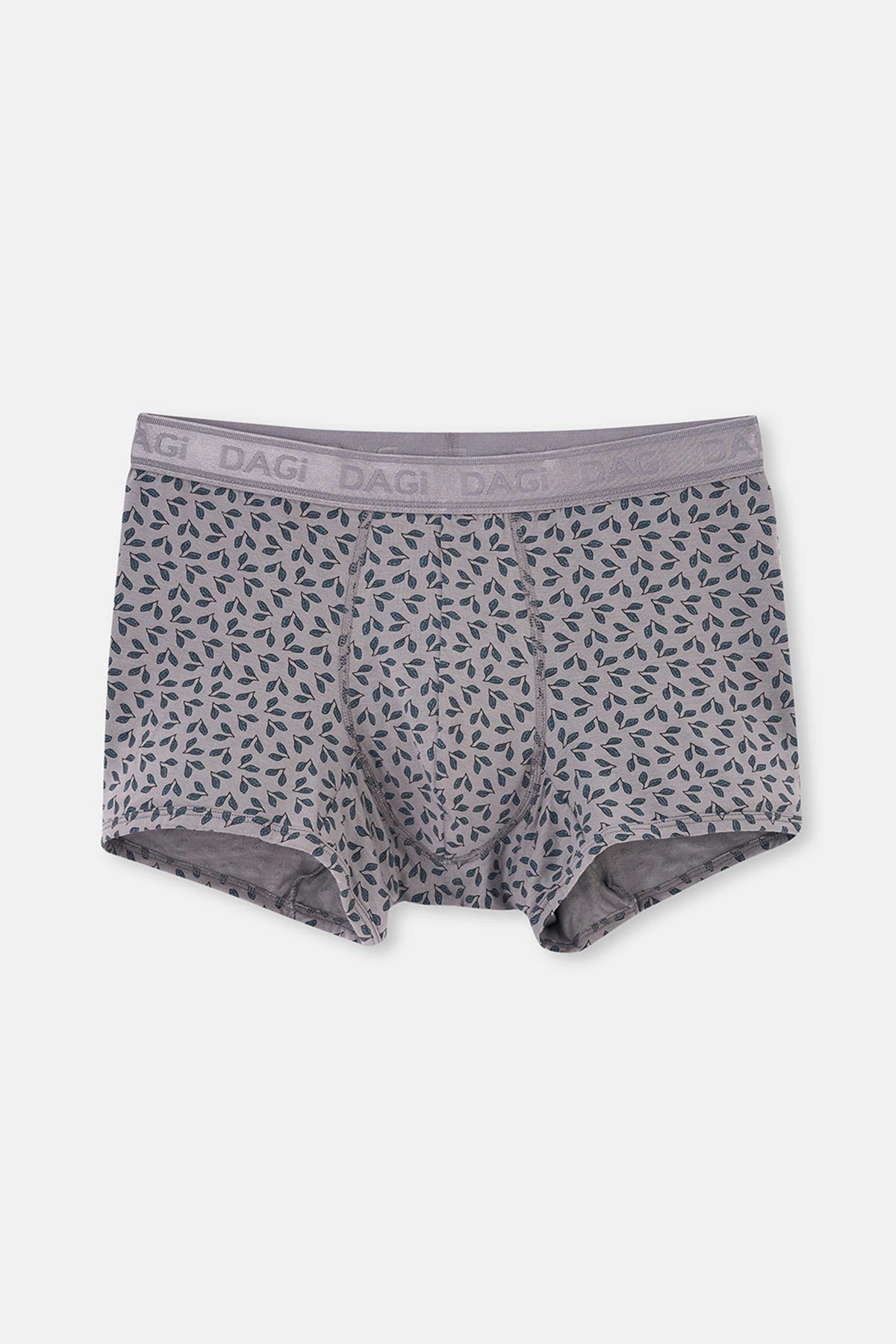 Gri-siyah 3'lü Desenli Micro Modal Boxer