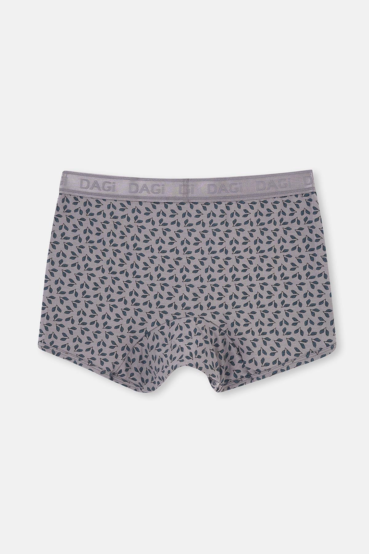 Gri-siyah 3'lü Desenli Micro Modal Boxer