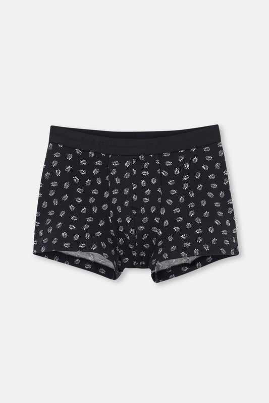 Siyah 5210 Desenli Pamuk Boxer