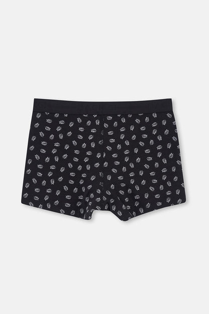 Siyah 5210 Desenli Pamuk Boxer