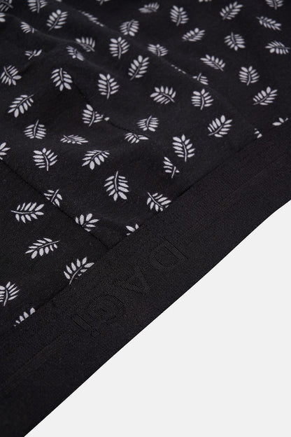 Siyah 5210 Desenli Pamuk Boxer