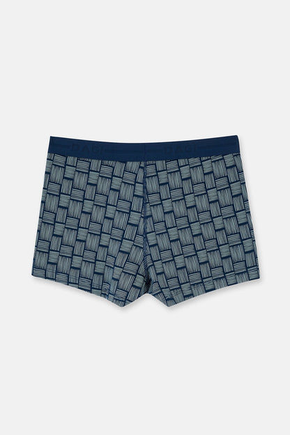 Lacivert 5210 2'li Desenli Pamuk Boxer