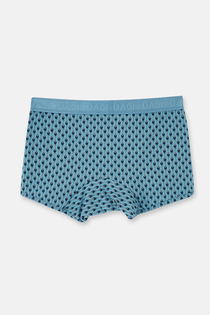 Açık Mavi-lacivert 4210 3'lü Desenli Micro Modal Boxer