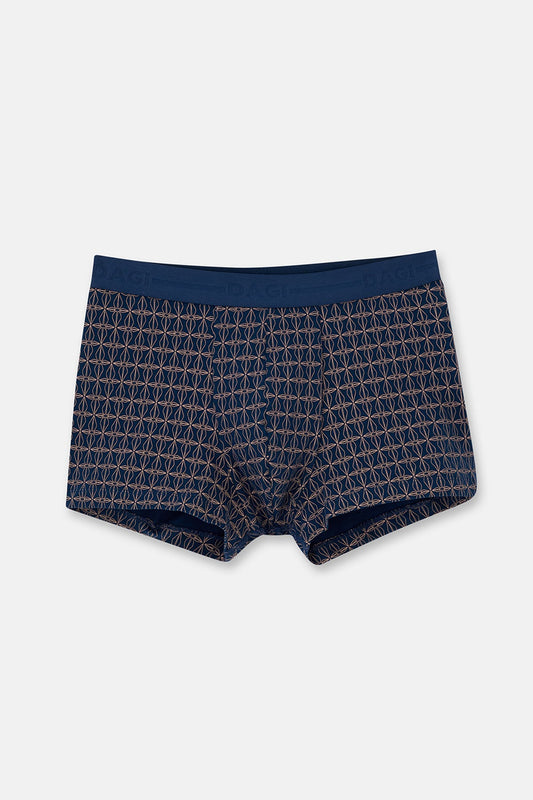 Lacivert 5210 Desenli Pamuk Boxer