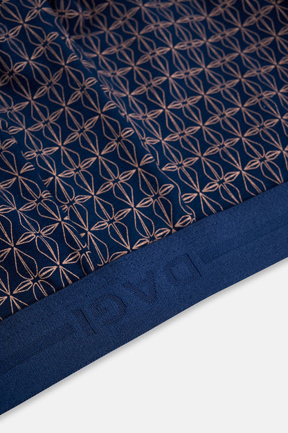 Lacivert 5210 Desenli Pamuk Boxer