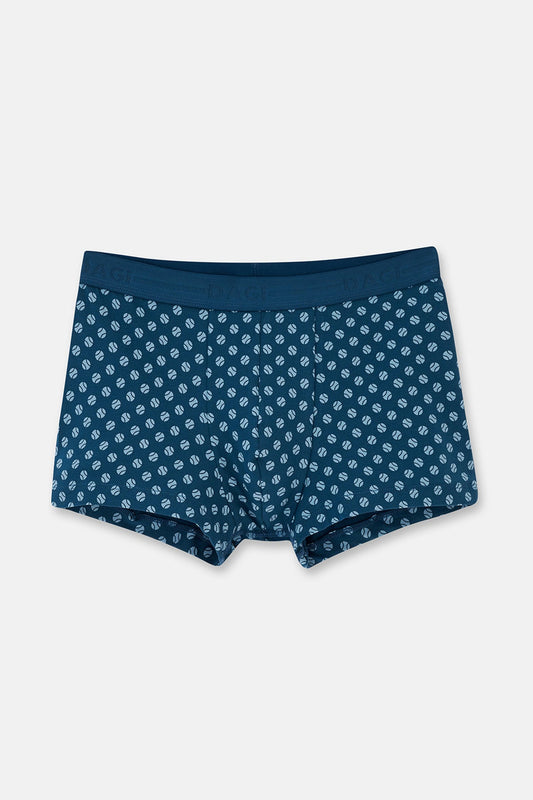 Koyu Mavi 5210 Desenli Pamuk Boxer