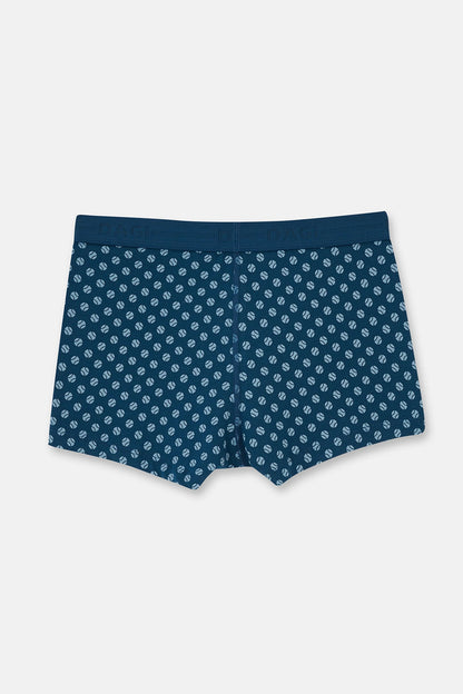 Koyu Mavi 5210 Desenli Pamuk Boxer