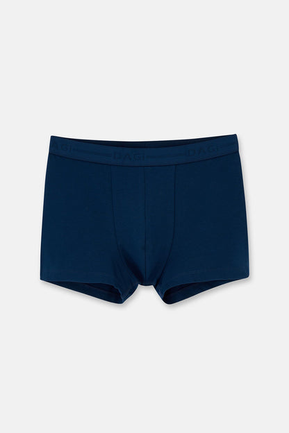 Lacivert 5210 Düz Pamuk Boxer