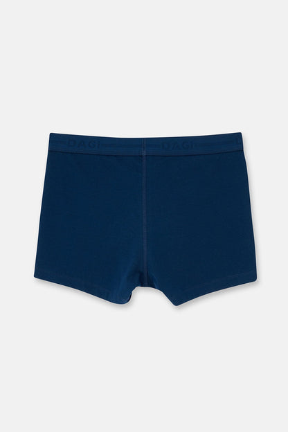 Lacivert 5210 Düz Pamuk Boxer