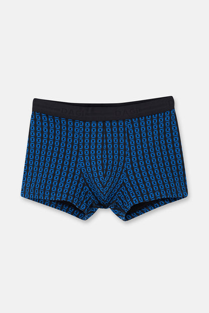 Lacivert-siyah 5210 3'lü Desenli Pamuk Boxer